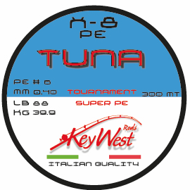 Key West Tuna Tournament Super PE #6 0.40mm 300mt X-8 Camouflage Sea